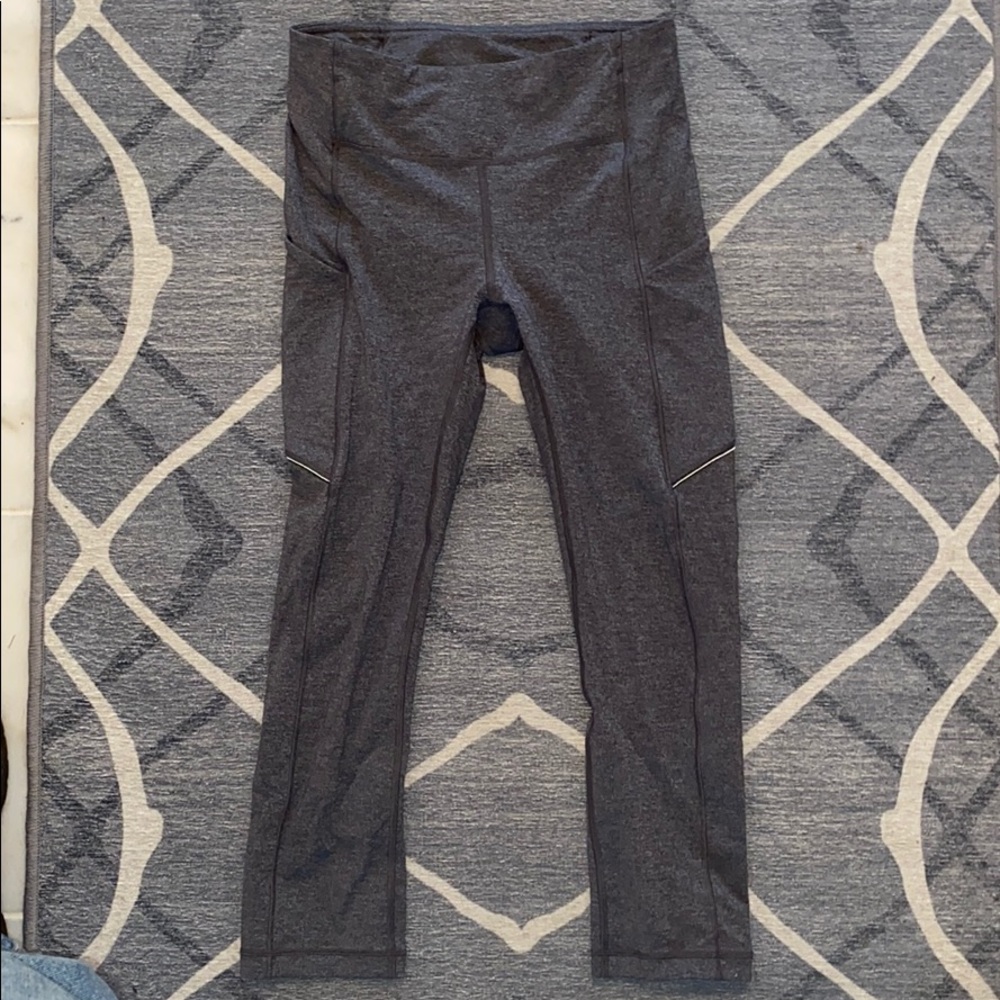 Gray Lululemon Crop Leggings
